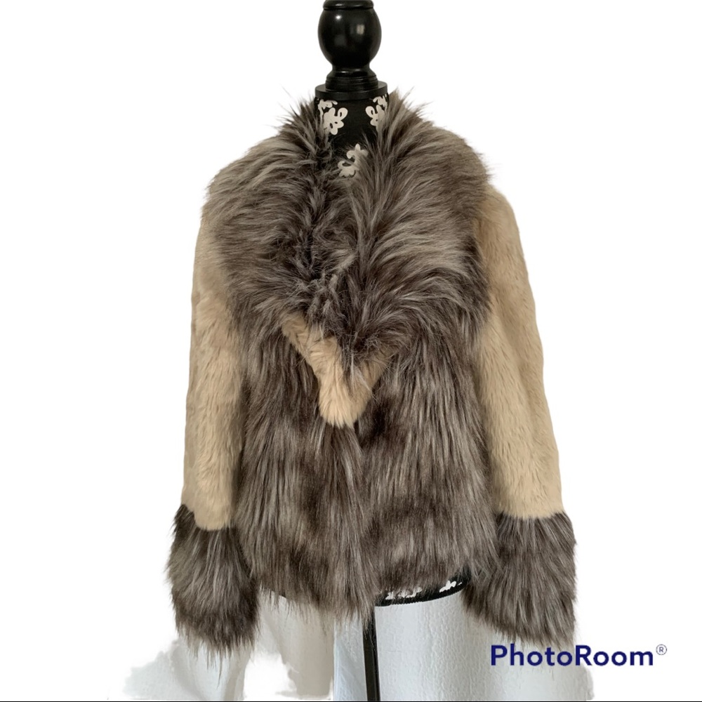 Inc International Concepts Mixed Materials Faux-Fur Jacket